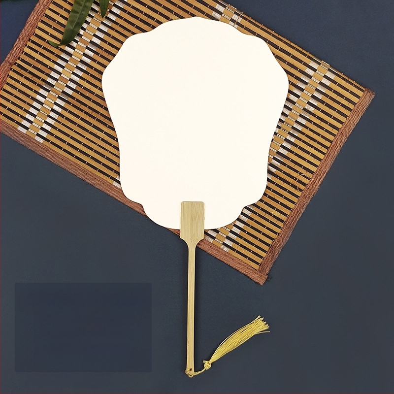 Pleegitusvärvi tühi spetsiaalne antiikne Xuani paberist lehvik, kalligraafiamaal, käsitsi valmistatud isetegemise värvilehtri materjalist paksendatud lehvik