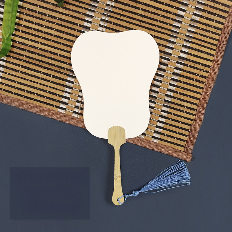 Pleegitusvärvi tühi spetsiaalne antiikne Xuani paberist lehvik, kalligraafiamaal, käsitsi valmistatud isetegemise värvilehtri materjalist paksendatud lehvik