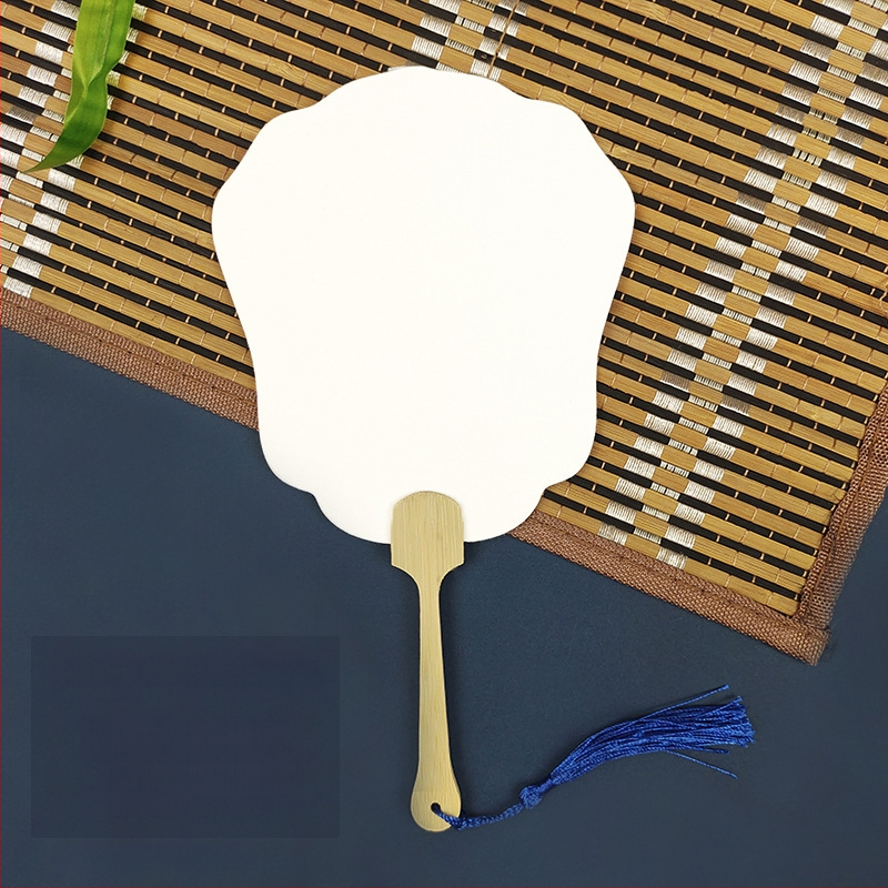 Pleegitusvärvi tühi spetsiaalne antiikne Xuani paberist lehvik, kalligraafiamaal, käsitsi valmistatud isetegemise värvilehtri materjalist paksendatud lehvik