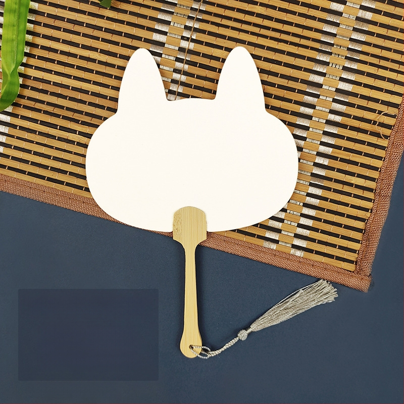 Pleegitusvärvi tühi spetsiaalne antiikne Xuani paberist lehvik, kalligraafiamaal, käsitsi valmistatud isetegemise värvilehtri materjalist paksendatud lehvik