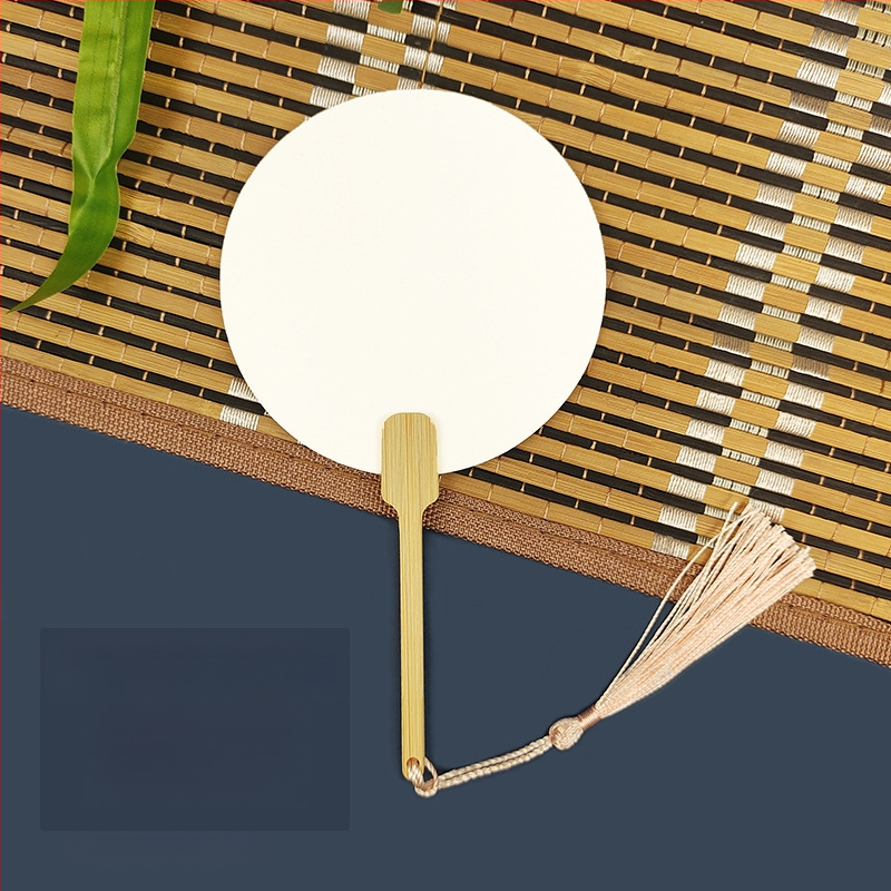 Pleegitusvärvi tühi spetsiaalne antiikne Xuani paberist lehvik, kalligraafiamaal, käsitsi valmistatud isetegemise värvilehtri materjalist paksendatud lehvik