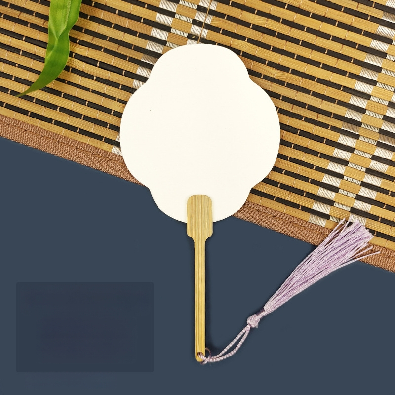 Pleegitusvärvi tühi spetsiaalne antiikne Xuani paberist lehvik, kalligraafiamaal, käsitsi valmistatud isetegemise värvilehtri materjalist paksendatud lehvik