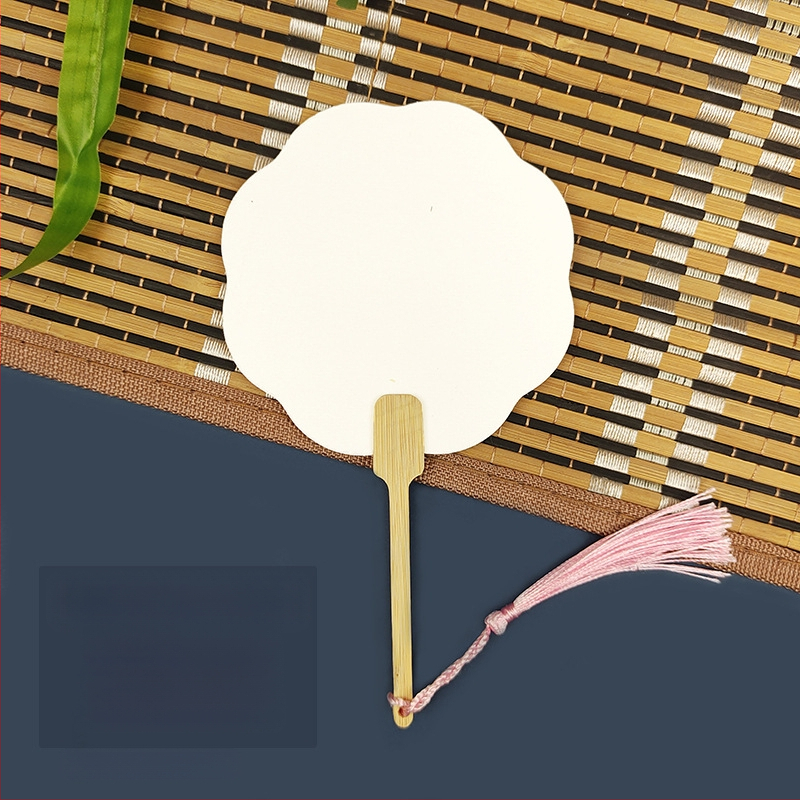 Pleegitusvärvi tühi spetsiaalne antiikne Xuani paberist lehvik, kalligraafiamaal, käsitsi valmistatud isetegemise värvilehtri materjalist paksendatud lehvik