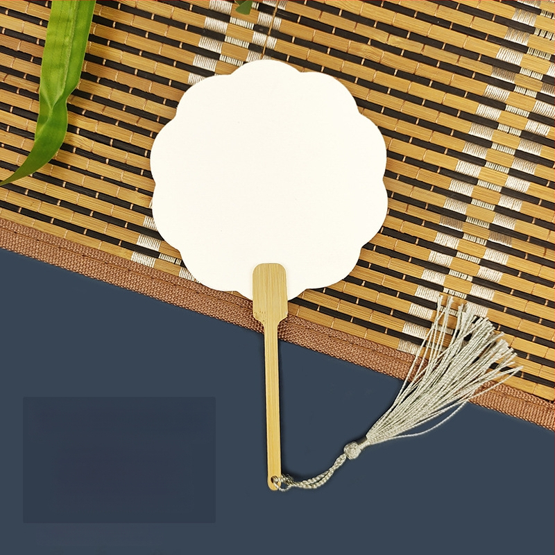 Pleegitusvärvi tühi spetsiaalne antiikne Xuani paberist lehvik, kalligraafiamaal, käsitsi valmistatud isetegemise värvilehtri materjalist paksendatud lehvik