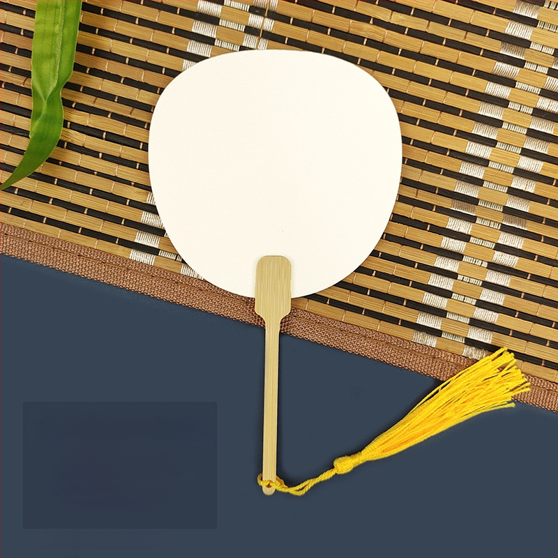 Pleegitusvärvi tühi spetsiaalne antiikne Xuani paberist lehvik, kalligraafiamaal, käsitsi valmistatud isetegemise värvilehtri materjalist paksendatud lehvik