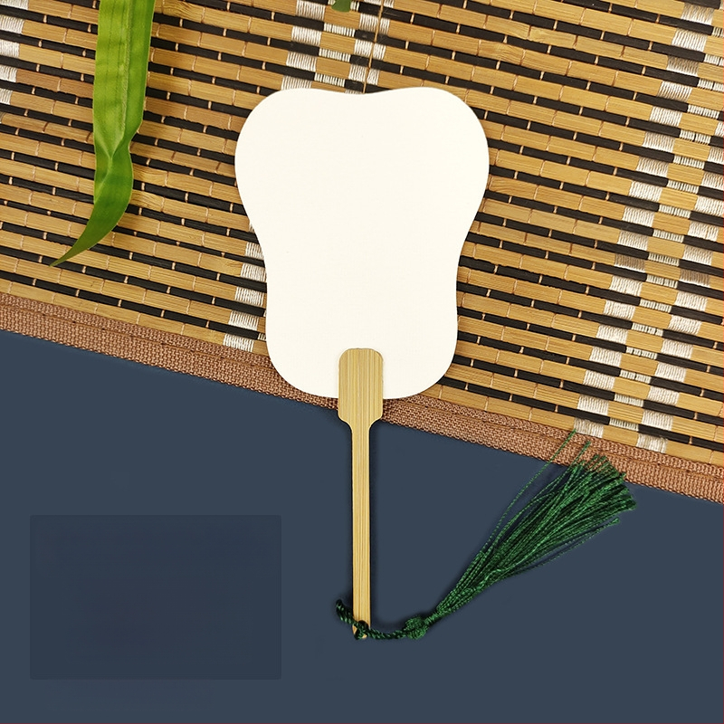 Pleegitusvärvi tühi spetsiaalne antiikne Xuani paberist lehvik, kalligraafiamaal, käsitsi valmistatud isetegemise värvilehtri materjalist paksendatud lehvik