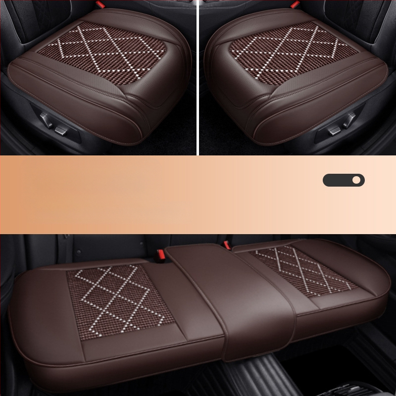 Dr. Jie automašīnas sēdekļa spilvens, universāls vasaras dzesēšanas spilvens, ledus zīda sēdekļa spilvens, Nappa ādas trīsdaļīgs komplekts, viengabalains sēdekļa spilvens