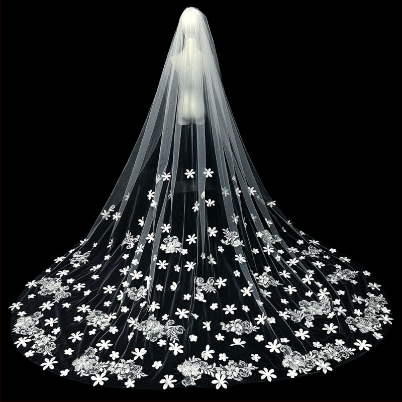 Nuotakos vestuvių pagrindinė vestuvinė suknelė, šydas, super nemirtingas mori, korėjietiško stiliaus ilgauodegis nėriniuotas šydas, aksesuarai