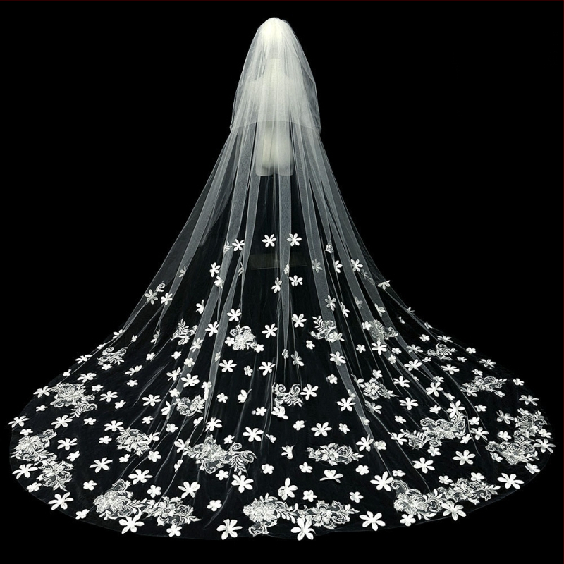 Nuotakos vestuvių pagrindinė vestuvinė suknelė, šydas, super nemirtingas mori, korėjietiško stiliaus ilgauodegis nėriniuotas šydas, aksesuarai