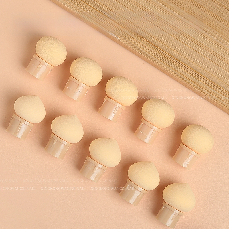 Maniküür Ümmargune ots Terav gradientkäsn Pea Poke Pen Pat Liim Määrdunud Põsepuna Värvitud DIY Küünesalongi Tööriist