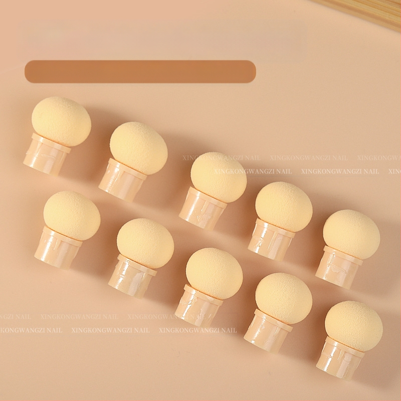 Maniküür Ümmargune ots Terav gradientkäsn Pea Poke Pen Pat Liim Määrdunud Põsepuna Värvitud DIY Küünesalongi Tööriist