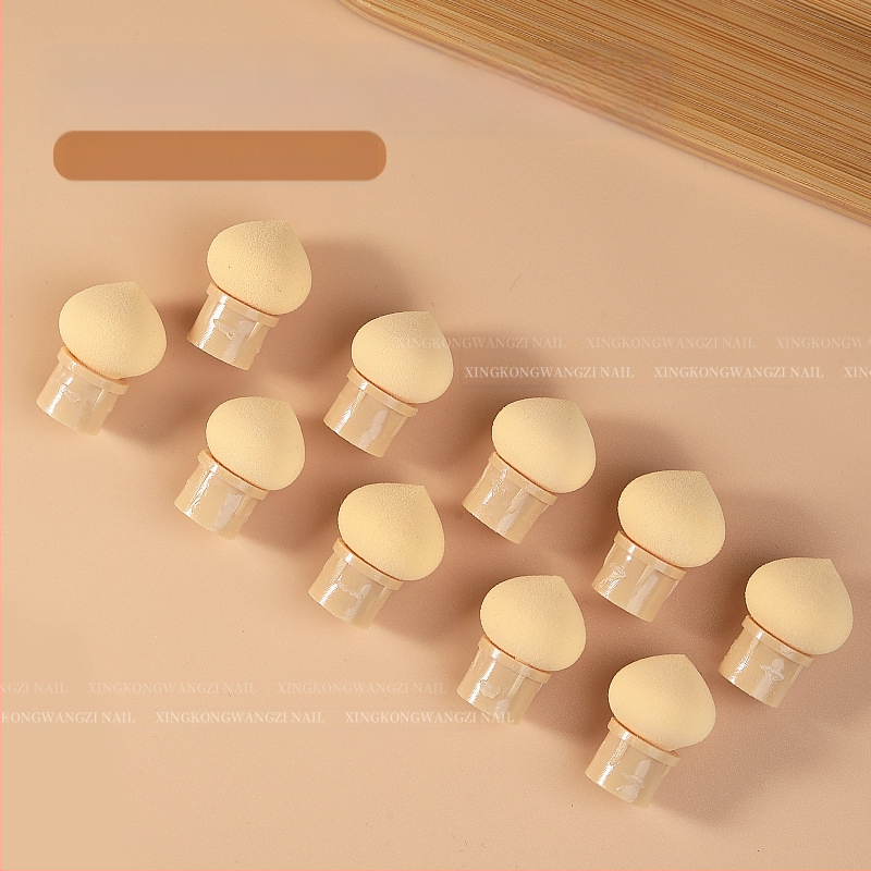 Maniküür Ümmargune ots Terav gradientkäsn Pea Poke Pen Pat Liim Määrdunud Põsepuna Värvitud DIY Küünesalongi Tööriist