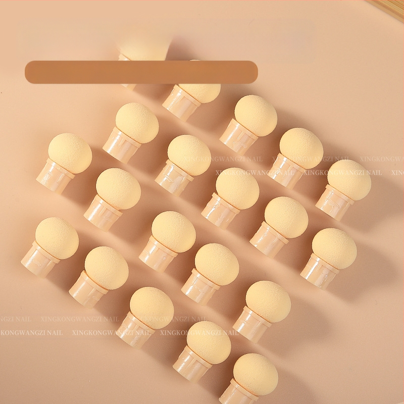 Maniküür Ümmargune ots Terav gradientkäsn Pea Poke Pen Pat Liim Määrdunud Põsepuna Värvitud DIY Küünesalongi Tööriist