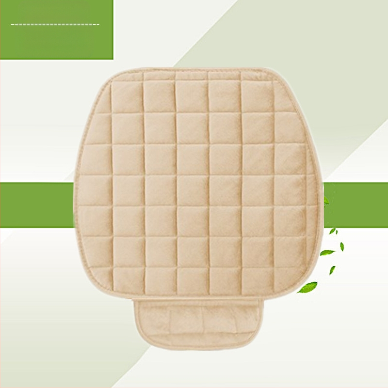 Talvine autoistmepadi ilma seljatoeta, ruudukujuline tikitud pehme, paelteta, soe kolmeosaline esi- ja tagarea ühe istmepadi