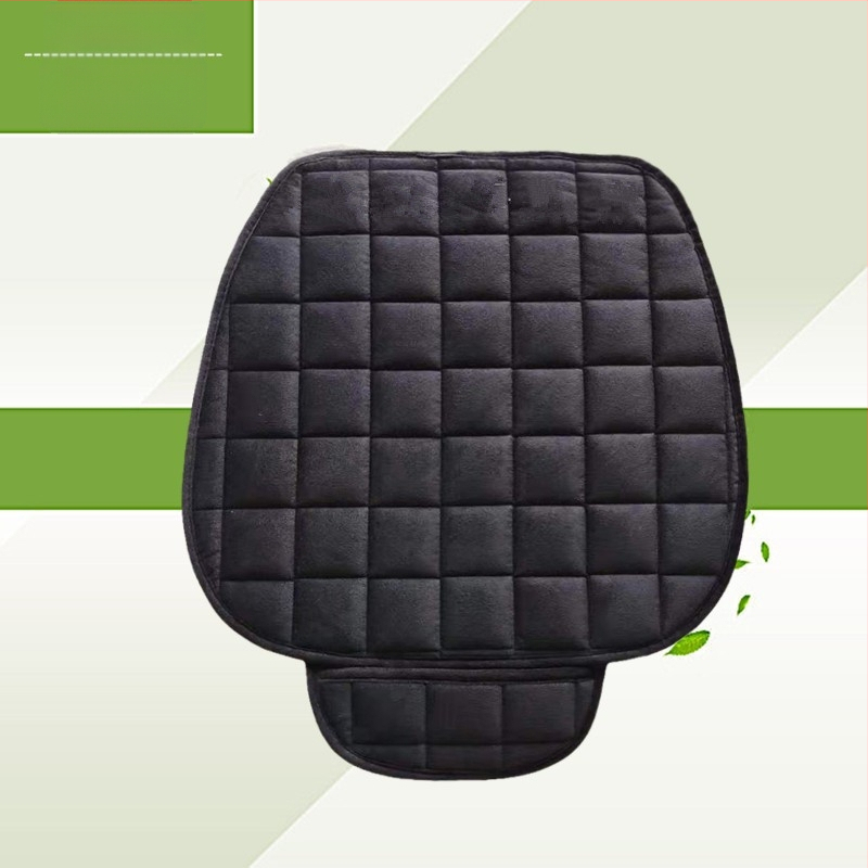 Talvine autoistmepadi ilma seljatoeta, ruudukujuline tikitud pehme, paelteta, soe kolmeosaline esi- ja tagarea ühe istmepadi