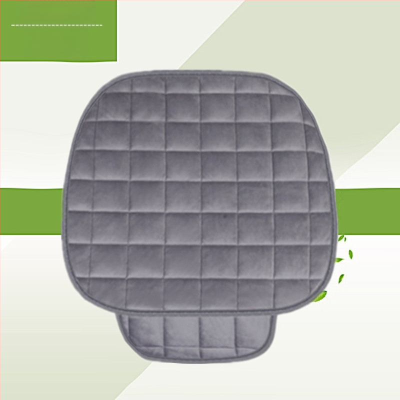 Talvine autoistmepadi ilma seljatoeta, ruudukujuline tikitud pehme, paelteta, soe kolmeosaline esi- ja tagarea ühe istmepadi