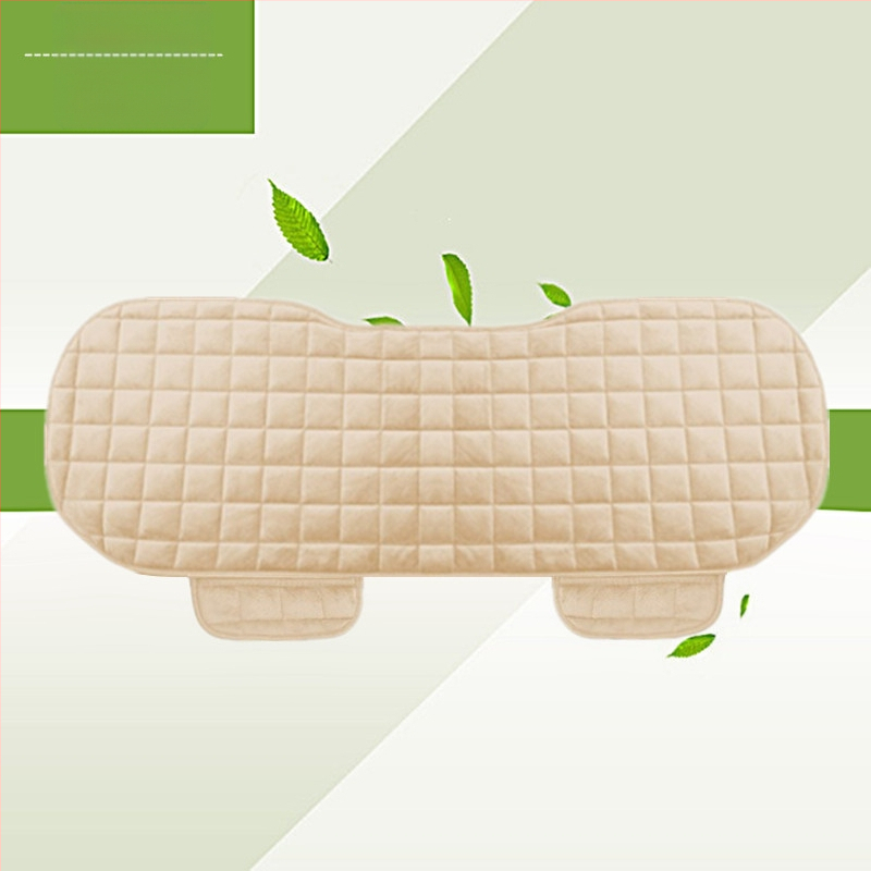 Talvine autoistmepadi ilma seljatoeta, ruudukujuline tikitud pehme, paelteta, soe kolmeosaline esi- ja tagarea ühe istmepadi