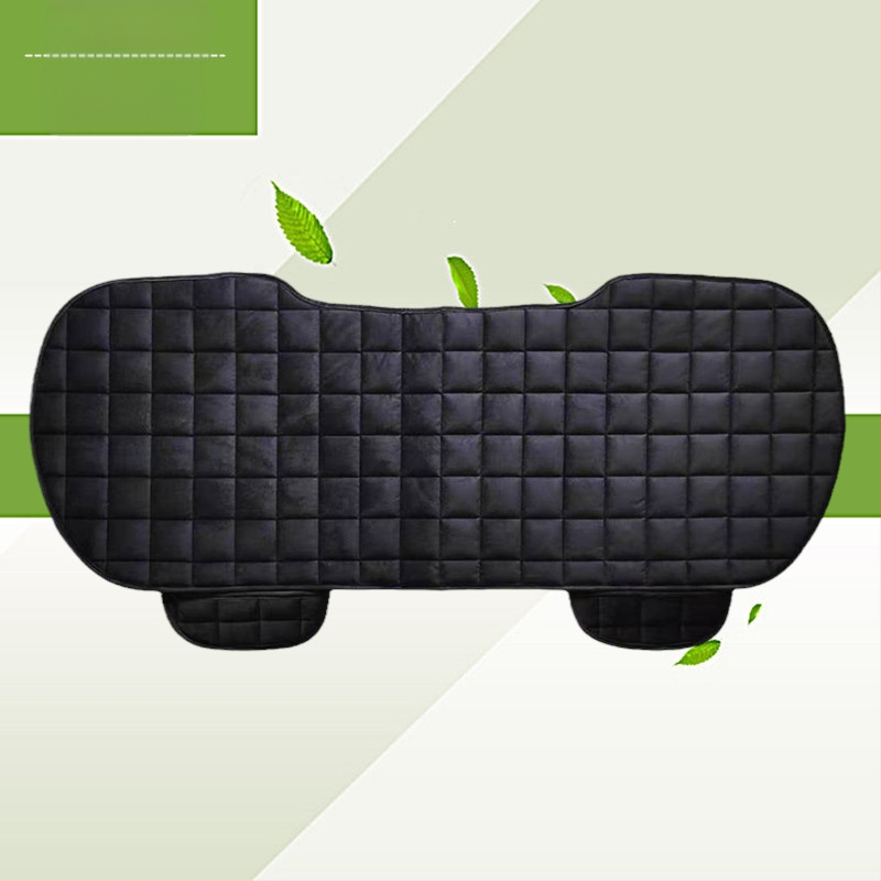 Talvine autoistmepadi ilma seljatoeta, ruudukujuline tikitud pehme, paelteta, soe kolmeosaline esi- ja tagarea ühe istmepadi