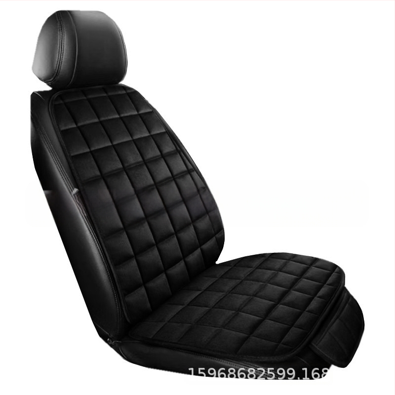 Talvine autoistmepadi ilma seljatoeta, ruudukujuline tikitud pehme, paelteta, soe kolmeosaline esi- ja tagarea ühe istmepadi