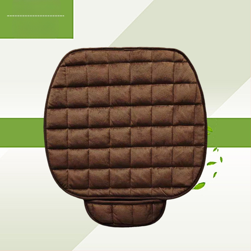 Talvine autoistmepadi ilma seljatoeta, ruudukujuline tikitud pehme, paelteta, soe kolmeosaline esi- ja tagarea ühe istmepadi