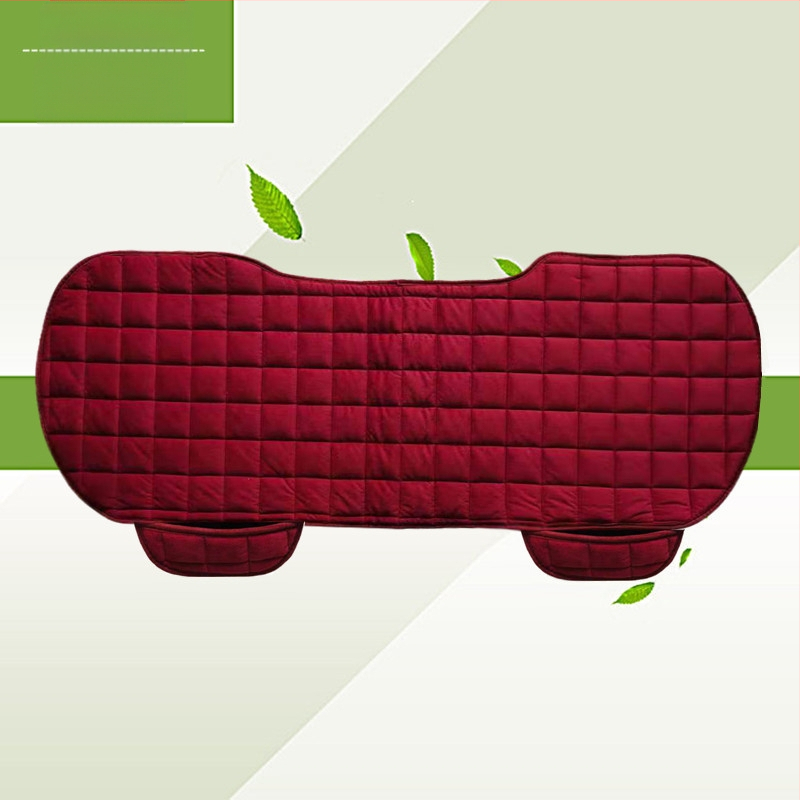 Talvine autoistmepadi ilma seljatoeta, ruudukujuline tikitud pehme, paelteta, soe kolmeosaline esi- ja tagarea ühe istmepadi