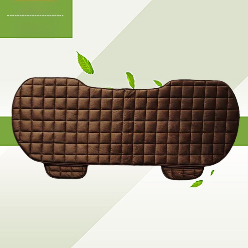 Talvine autoistmepadi ilma seljatoeta, ruudukujuline tikitud pehme, paelteta, soe kolmeosaline esi- ja tagarea ühe istmepadi