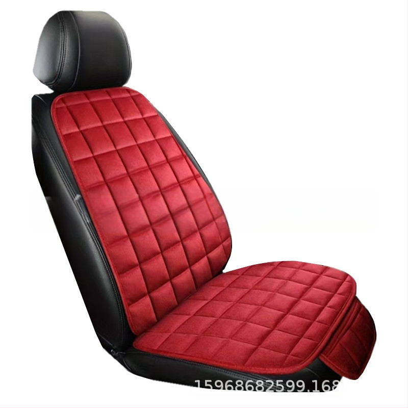 Talvine autoistmepadi ilma seljatoeta, ruudukujuline tikitud pehme, paelteta, soe kolmeosaline esi- ja tagarea ühe istmepadi