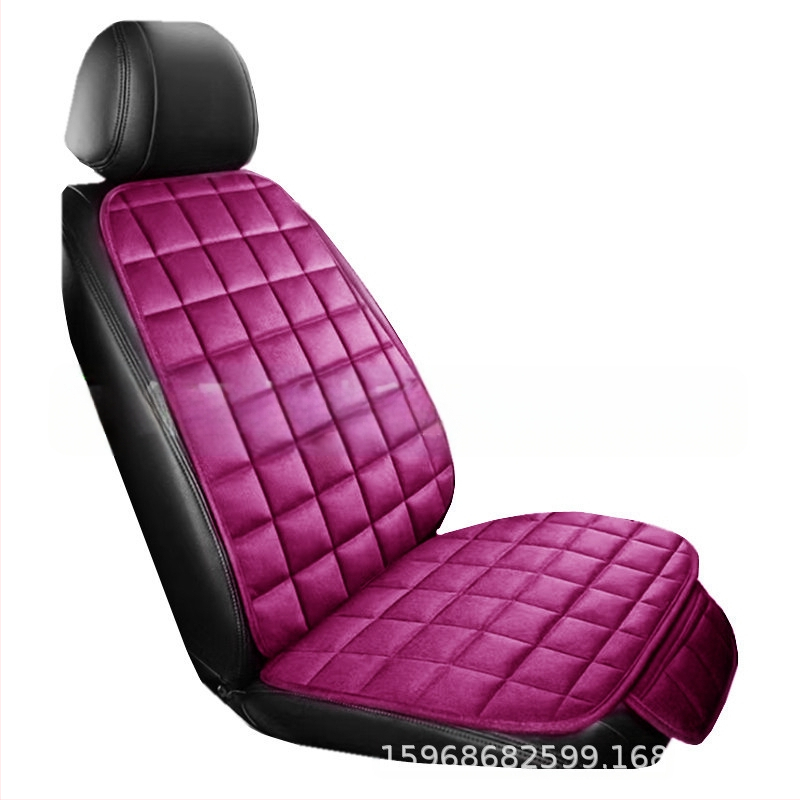 Talvine autoistmepadi ilma seljatoeta, ruudukujuline tikitud pehme, paelteta, soe kolmeosaline esi- ja tagarea ühe istmepadi