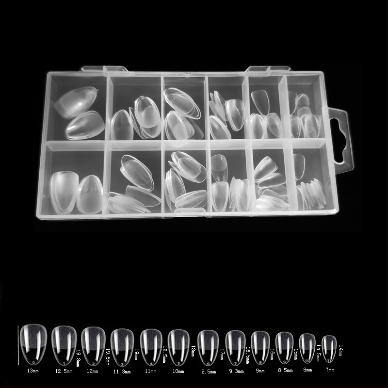 600 karbis küünekunsti küünetükki, volditud, jäljeta, nikerdamata, täiskleebisega, poolmatt, lühike, ruudukujuline, balleti kunstküüneplaaster