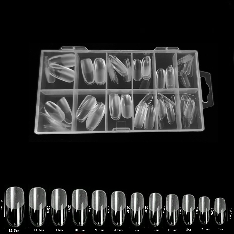 600 karbis küünekunsti küünetükki, volditud, jäljeta, nikerdamata, täiskleebisega, poolmatt, lühike, ruudukujuline, balleti kunstküüneplaaster