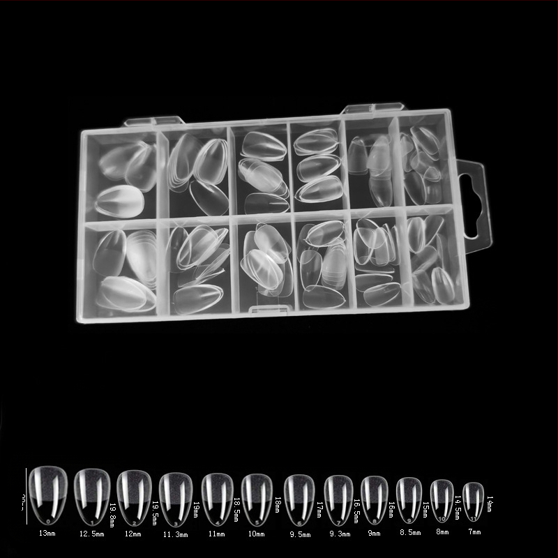 600 karbis küünekunsti küünetükki, volditud, jäljeta, nikerdamata, täiskleebisega, poolmatt, lühike, ruudukujuline, balleti kunstküüneplaaster