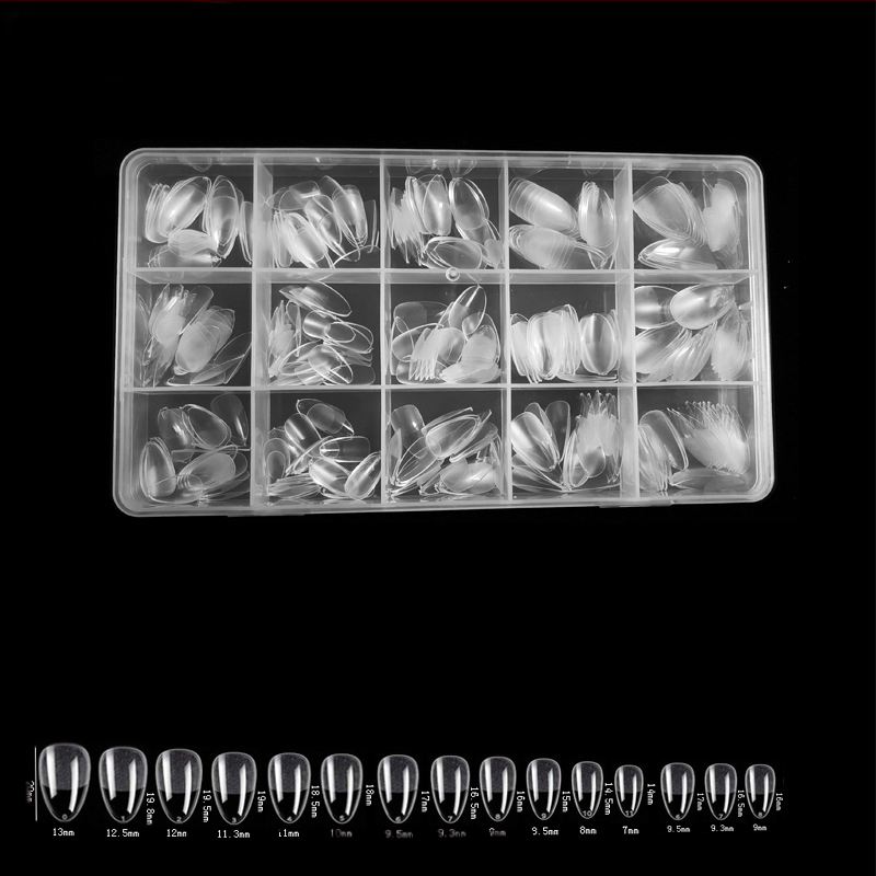 600 karbis küünekunsti küünetükki, volditud, jäljeta, nikerdamata, täiskleebisega, poolmatt, lühike, ruudukujuline, balleti kunstküüneplaaster