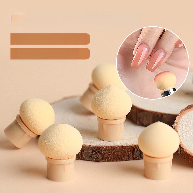 Maniküür Ümmargune ots Terav gradientkäsn Pea Poke Pen Pat Liim Määrdunud Põsepuna Värvitud DIY Küünesalongi Tööriist