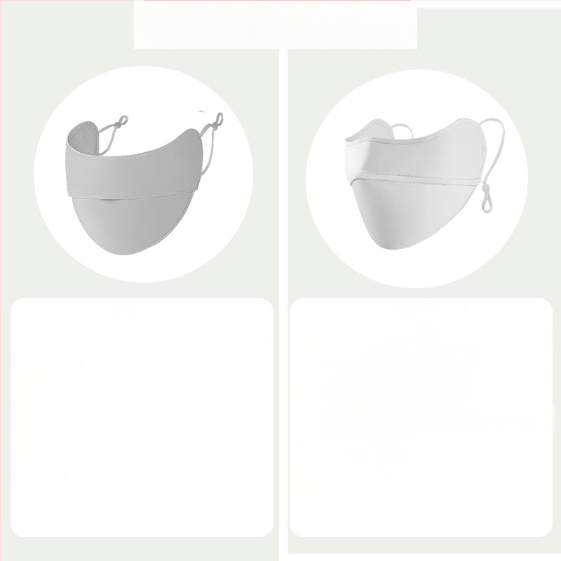 Γυναικεία Μάσκα Αντηλιακής Προστασίας για Γωνία Ματιών, Αναπνέουσα, Καλοκαιρινή, Αντι-υπεριώδης, Ντεγκραντέ, Πάγος, Μεταξωτή Στερεοφωνική Μάσκα Σκίασης UPF50