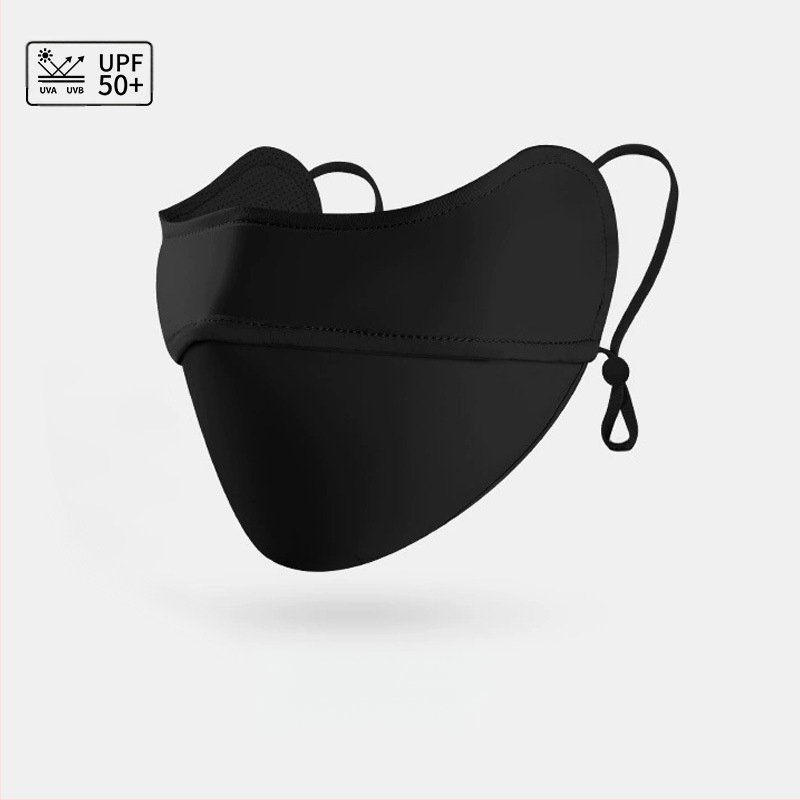 Saules aizsargmaska sievietēm acu stūrī, elpojoša, vasaras anti-ultravioletā gradienta ledus zīda stereo saules aizsargmaska UPF50
