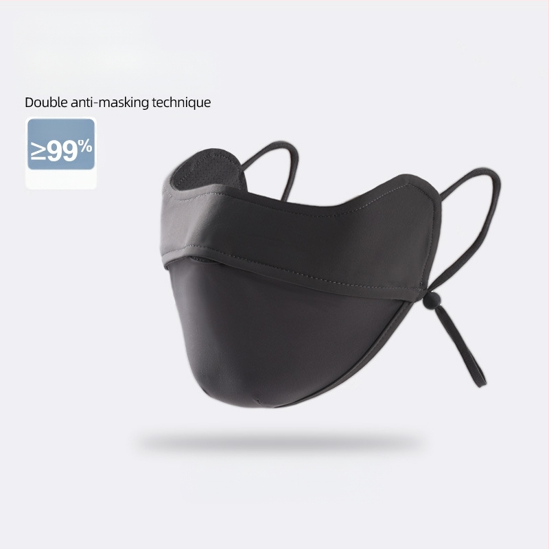 Γυναικεία Μάσκα Αντηλιακής Προστασίας για Γωνία Ματιών, Αναπνέουσα, Καλοκαιρινή, Αντι-υπεριώδης, Ντεγκραντέ, Πάγος, Μεταξωτή Στερεοφωνική Μάσκα Σκίασης UPF50