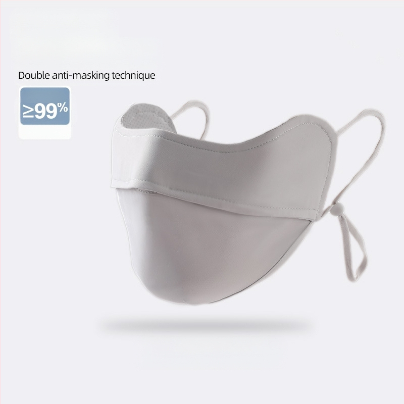 Γυναικεία Μάσκα Αντηλιακής Προστασίας για Γωνία Ματιών, Αναπνέουσα, Καλοκαιρινή, Αντι-υπεριώδης, Ντεγκραντέ, Πάγος, Μεταξωτή Στερεοφωνική Μάσκα Σκίασης UPF50