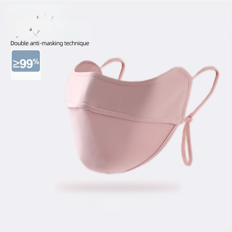 Γυναικεία Μάσκα Αντηλιακής Προστασίας για Γωνία Ματιών, Αναπνέουσα, Καλοκαιρινή, Αντι-υπεριώδης, Ντεγκραντέ, Πάγος, Μεταξωτή Στερεοφωνική Μάσκα Σκίασης UPF50