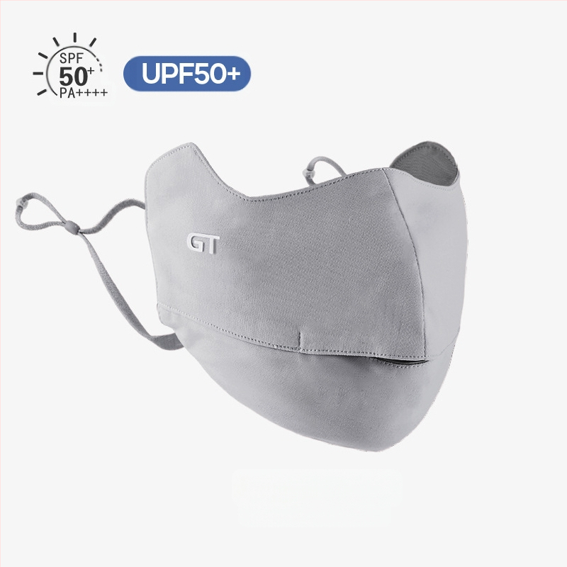 Γυναικεία Μάσκα Αντηλιακής Προστασίας για Γωνία Ματιών, Αναπνέουσα, Καλοκαιρινή, Αντι-υπεριώδης, Ντεγκραντέ, Πάγος, Μεταξωτή Στερεοφωνική Μάσκα Σκίασης UPF50