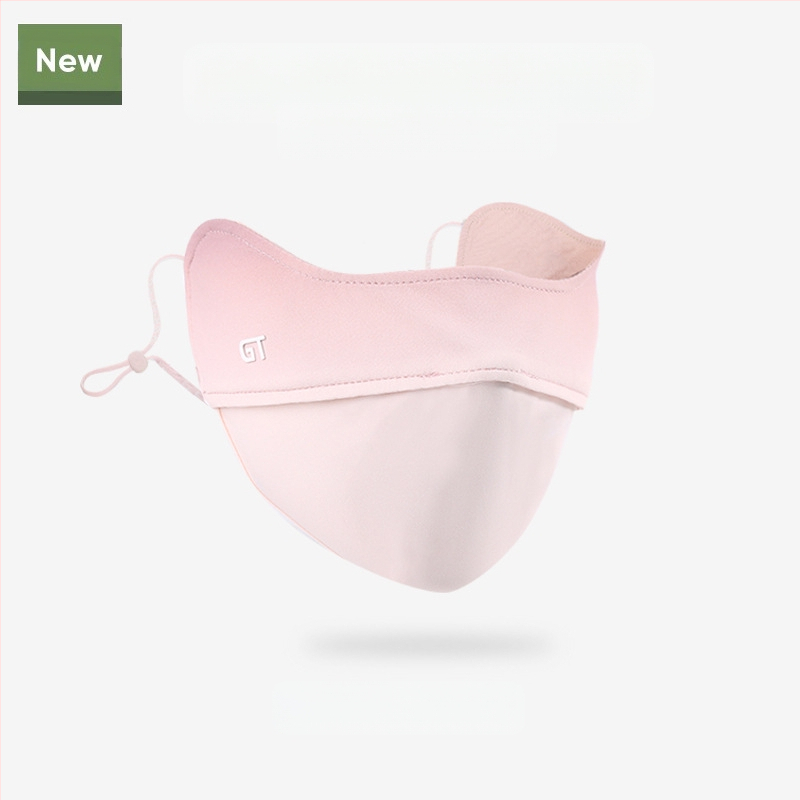 Γυναικεία Μάσκα Αντηλιακής Προστασίας για Γωνία Ματιών, Αναπνέουσα, Καλοκαιρινή, Αντι-υπεριώδης, Ντεγκραντέ, Πάγος, Μεταξωτή Στερεοφωνική Μάσκα Σκίασης UPF50