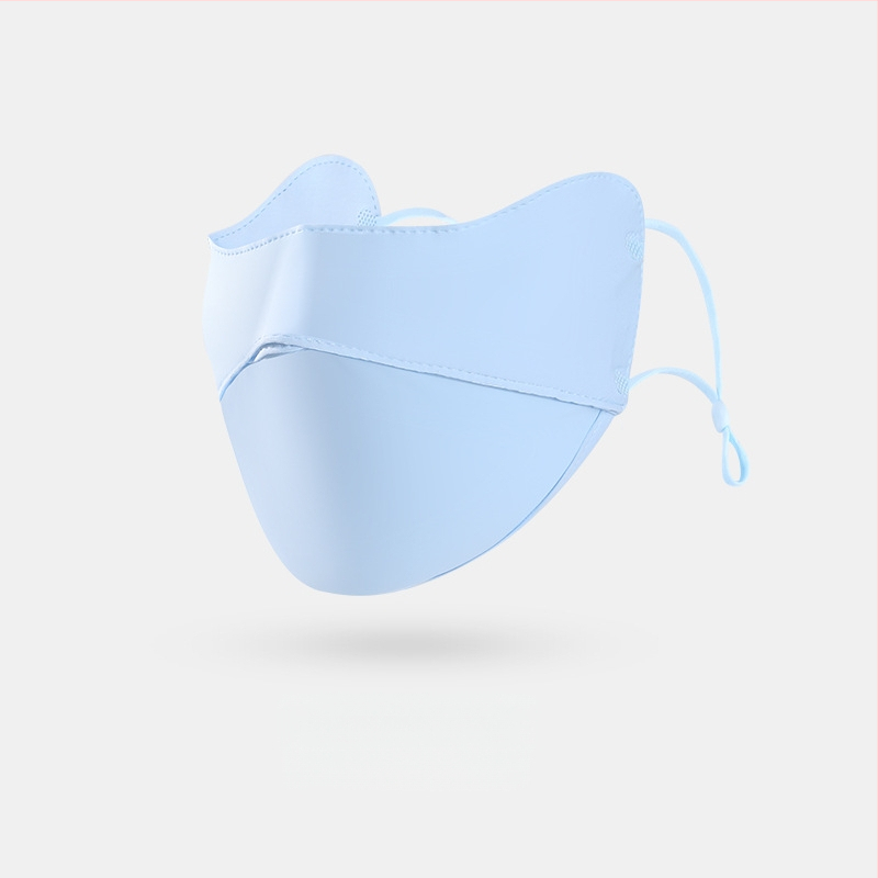 Γυναικεία Μάσκα Αντηλιακής Προστασίας για Γωνία Ματιών, Αναπνέουσα, Καλοκαιρινή, Αντι-υπεριώδης, Ντεγκραντέ, Πάγος, Μεταξωτή Στερεοφωνική Μάσκα Σκίασης UPF50