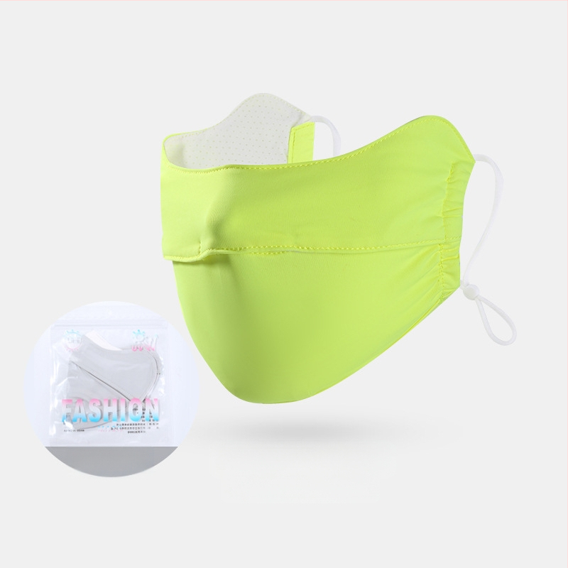 Γυναικεία Μάσκα Αντηλιακής Προστασίας για Γωνία Ματιών, Αναπνέουσα, Καλοκαιρινή, Αντι-υπεριώδης, Ντεγκραντέ, Πάγος, Μεταξωτή Στερεοφωνική Μάσκα Σκίασης UPF50