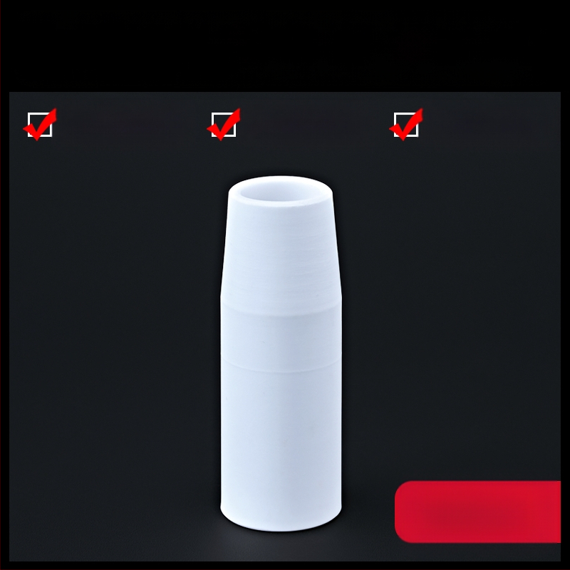 1K kaitseotsik Euroopa gaasiga varjestatud keevituspüstoli lisatarvikud õhuvaba kaitsehülssotsik 200A keraamiline kahe varjestusega keevitusmasina portselanotsik