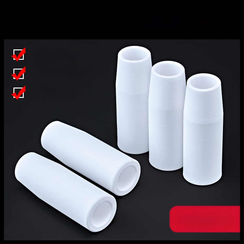 1K kaitseotsik Euroopa gaasiga varjestatud keevituspüstoli lisatarvikud õhuvaba kaitsehülssotsik 200A keraamiline kahe varjestusega keevitusmasina portselanotsik