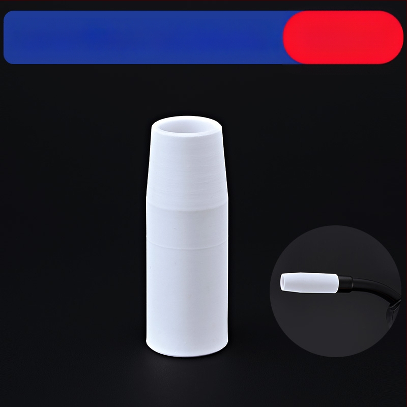 1K kaitseotsik Euroopa gaasiga varjestatud keevituspüstoli lisatarvikud õhuvaba kaitsehülssotsik 200A keraamiline kahe varjestusega keevitusmasina portselanotsik