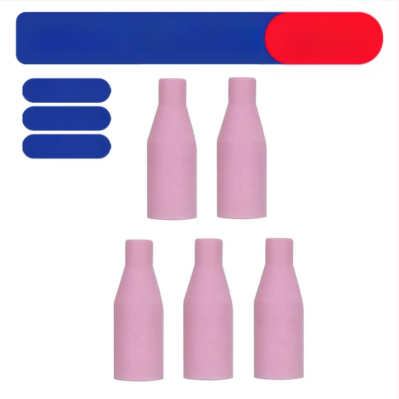 1K kaitseotsik Euroopa gaasiga varjestatud keevituspüstoli lisatarvikud õhuvaba kaitsehülssotsik 200A keraamiline kahe varjestusega keevitusmasina portselanotsik