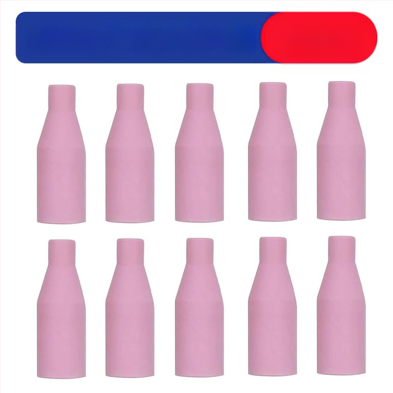 1K kaitseotsik Euroopa gaasiga varjestatud keevituspüstoli lisatarvikud õhuvaba kaitsehülssotsik 200A keraamiline kahe varjestusega keevitusmasina portselanotsik