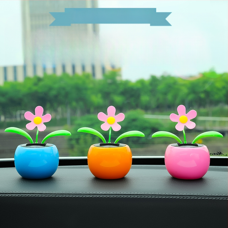 „Creative Net“ raudona automobilio dekoracija saulės sūpynės saulėgrąža purtoma galva gėlė automobilio interjero dekoracija vienetinė pristatymas