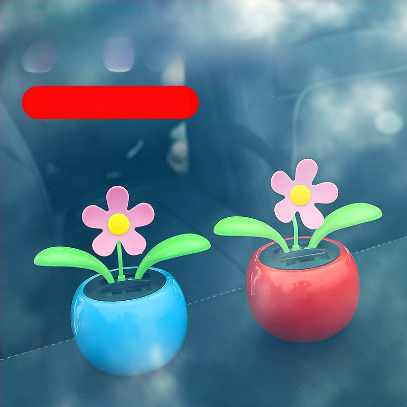 „Creative Net“ raudona automobilio dekoracija saulės sūpynės saulėgrąža purtoma galva gėlė automobilio interjero dekoracija vienetinė pristatymas