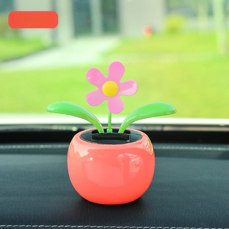 „Creative Net“ raudona automobilio dekoracija saulės sūpynės saulėgrąža purtoma galva gėlė automobilio interjero dekoracija vienetinė pristatymas